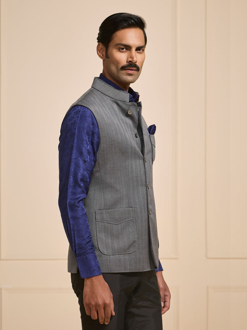 THE MYSTIC SILVER LUXE WAISTCOAT