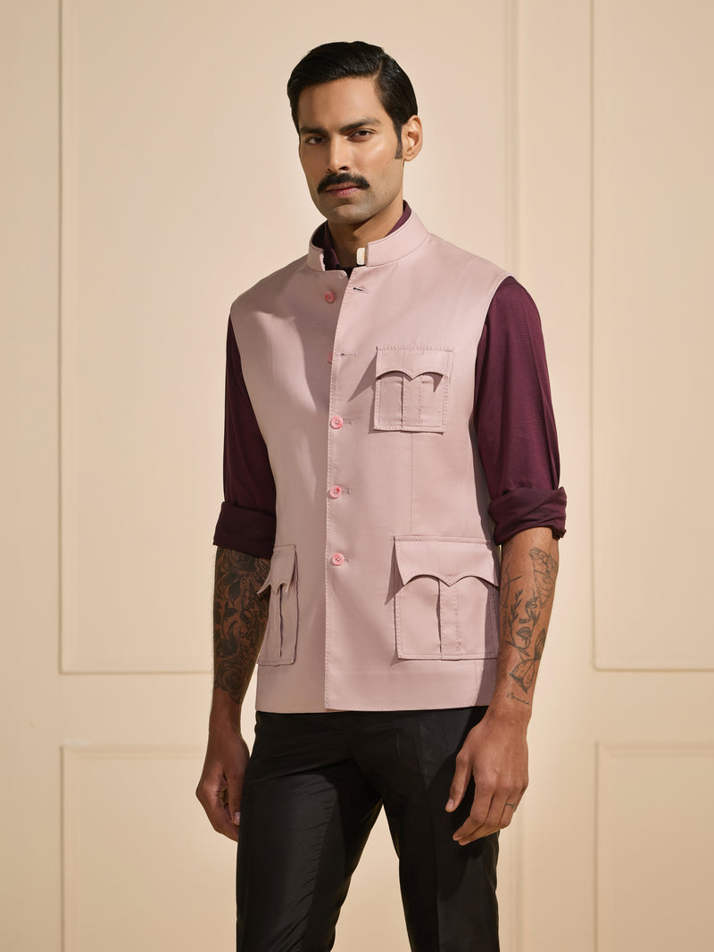 THE PASTEL PRINCE: BLUSH PINK WAISTCOAT