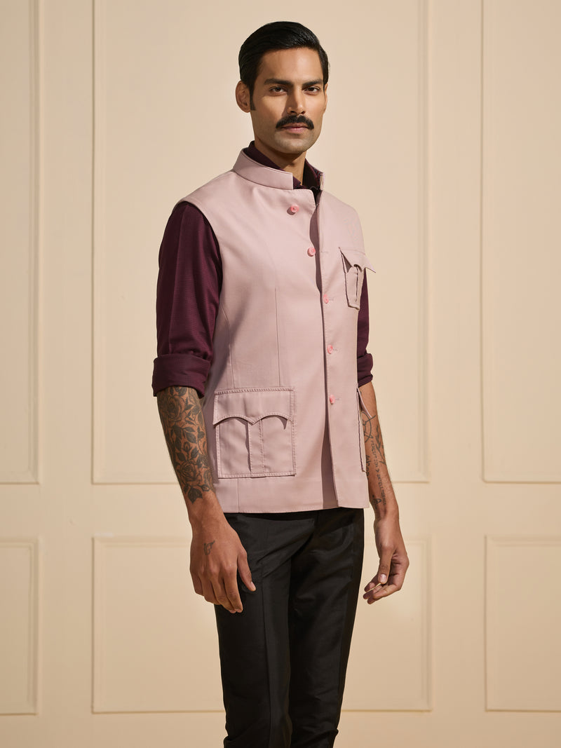 THE PASTEL PRINCE: BLUSH PINK WAISTCOAT