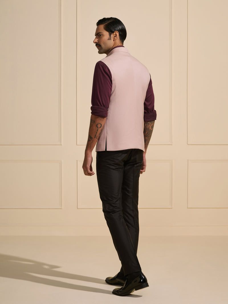 THE PASTEL PRINCE: BLUSH PINK WAISTCOAT