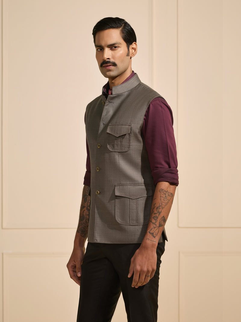 THE URBAN ARISTOCRAT: STEEL GREY WAISTCOAT