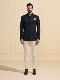 THE OBSIDIAN GEOMETRIC BESPOKE BANDHGALA