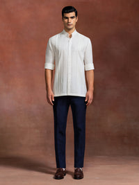THE LATTICE LINEN SHIRT