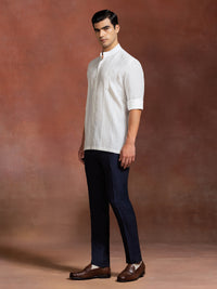 THE LATTICE LINEN SHIRT