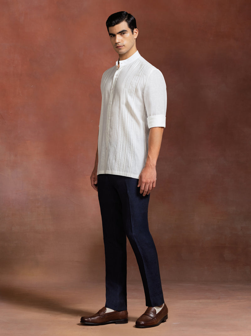 THE LATTICE LINEN SHIRT