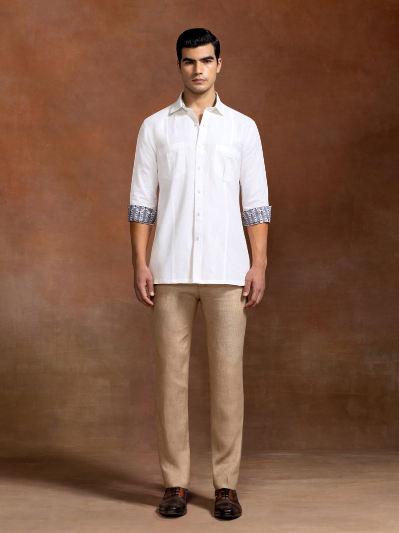 LINEN PANEL SHIRT