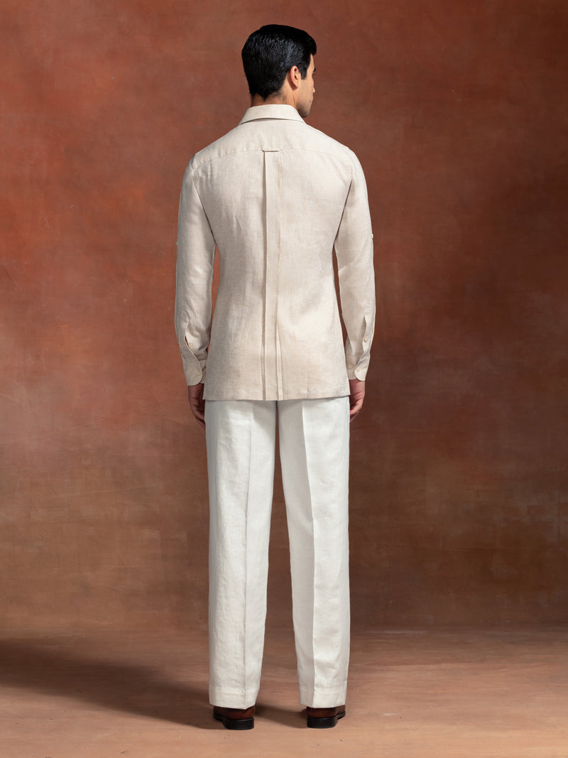 LATTICE PINTUCK SHIRT