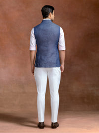 INDIGO LINEN VEST