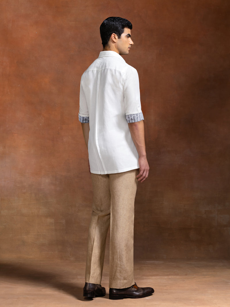 LINEN PANEL SHIRT