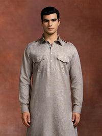 THE TAUPE PATHANI KURTA