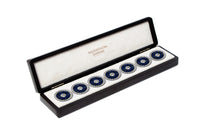 SAPPHIRE & CRYSTAL CIRCULAR JEWEL BUTTON