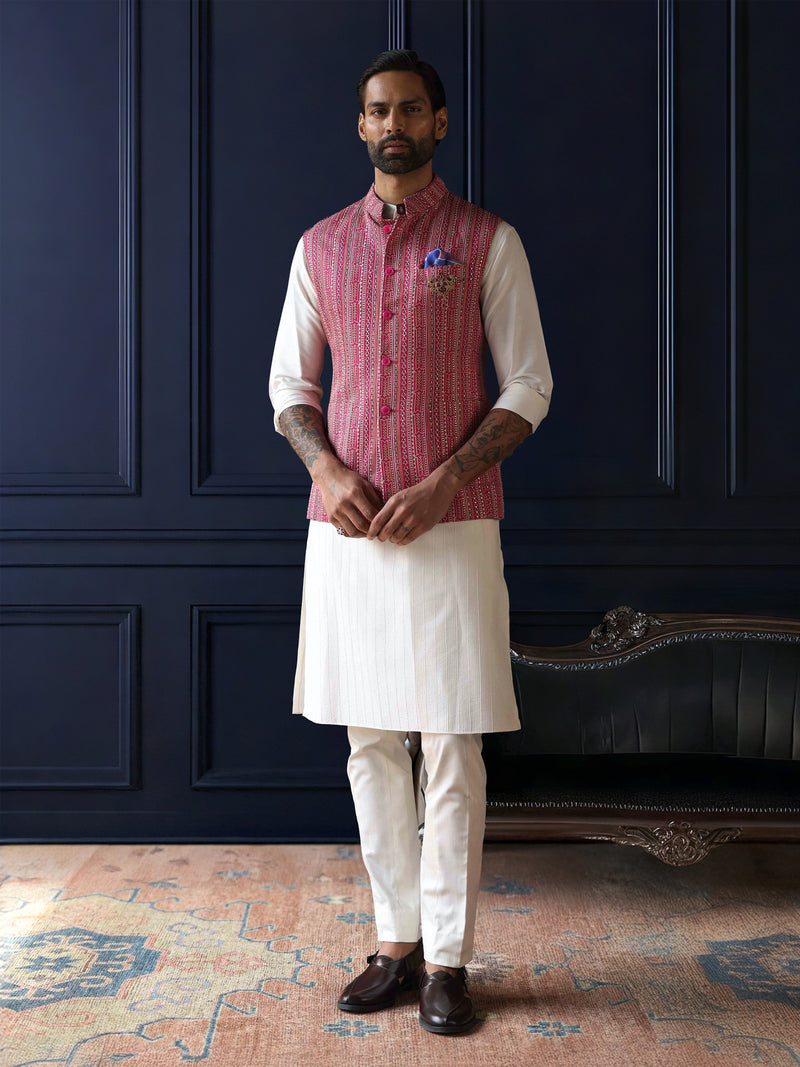ROSEWOOD WEAVE WAISTCOAT