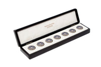 ROYAL BLUE PRICELESS FLORAL BUTTONS SET