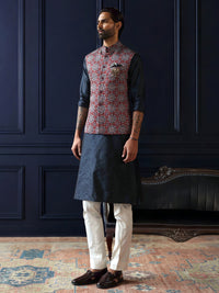 CRIMSON MEDALLION WAISTCOAT