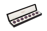 RUBY & SAPPHIRE FLORAL JEWEL BUTTON