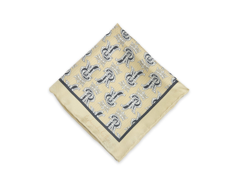 THE CROWNED EMBLEM POCKET SQUARE – SANDSTONE EDITION