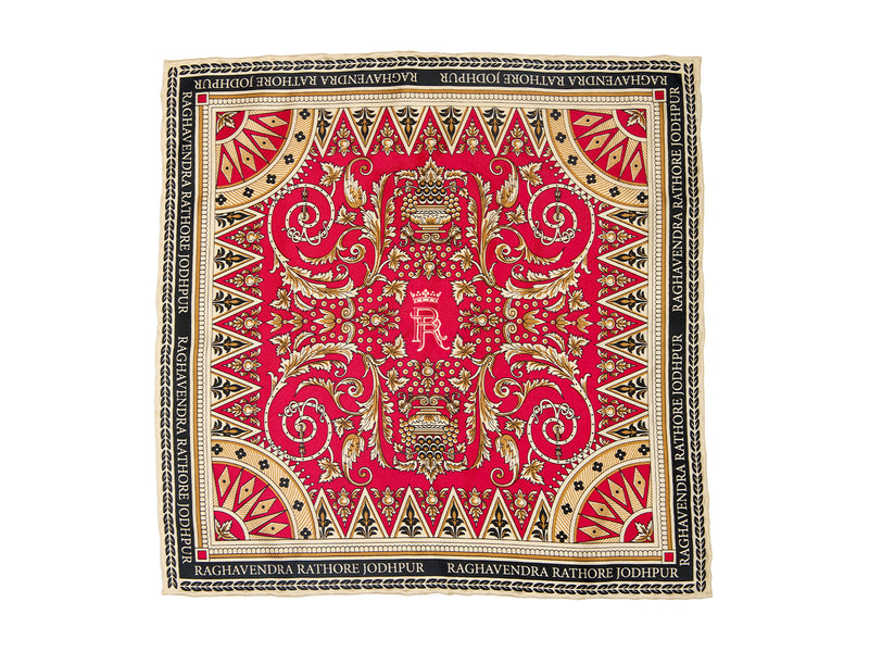 THE ROYAL CREST POCKET SQUARE – ROSE QUARTZ EDITION