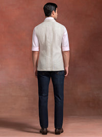 THE TEXTURED LINEN WAISTCOAT