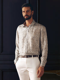 PATTERNED SILK SHIRT