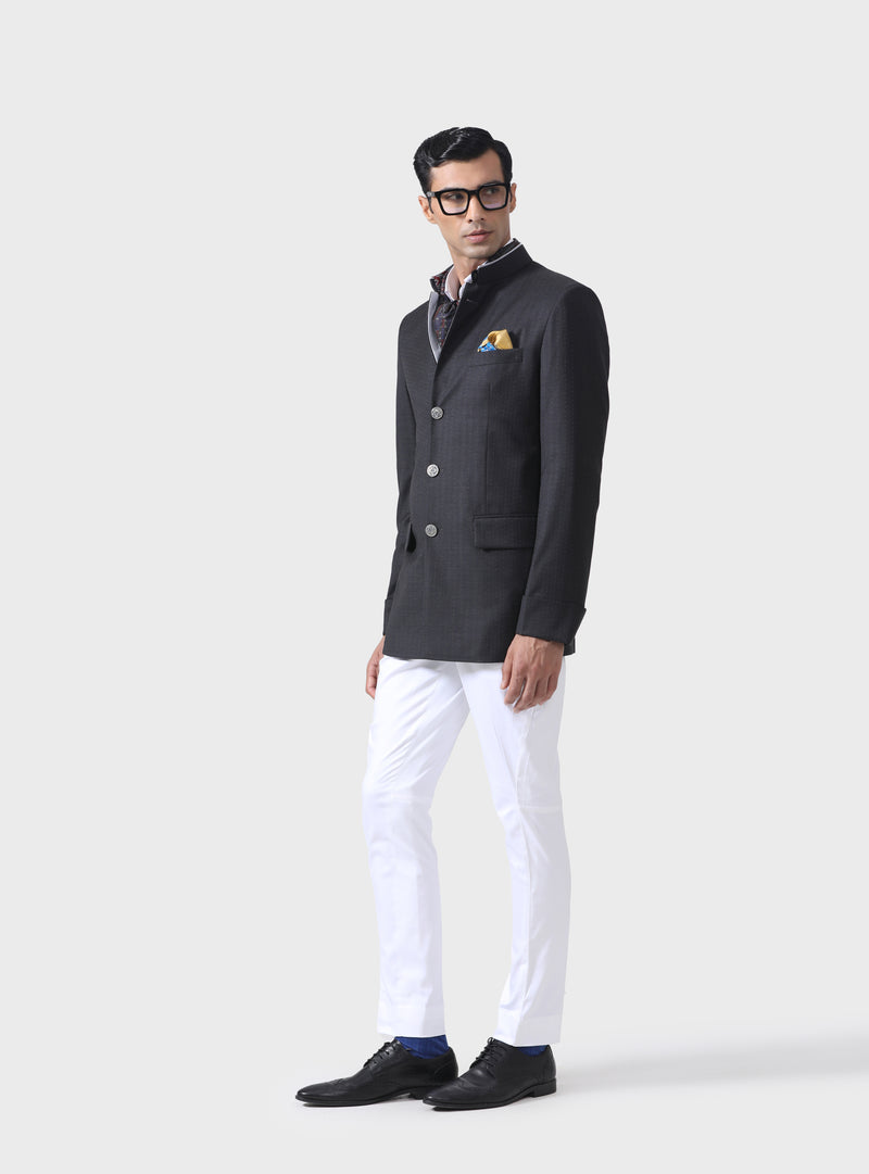 OPULENT NOIR THE BESPOKE BANDHGALA