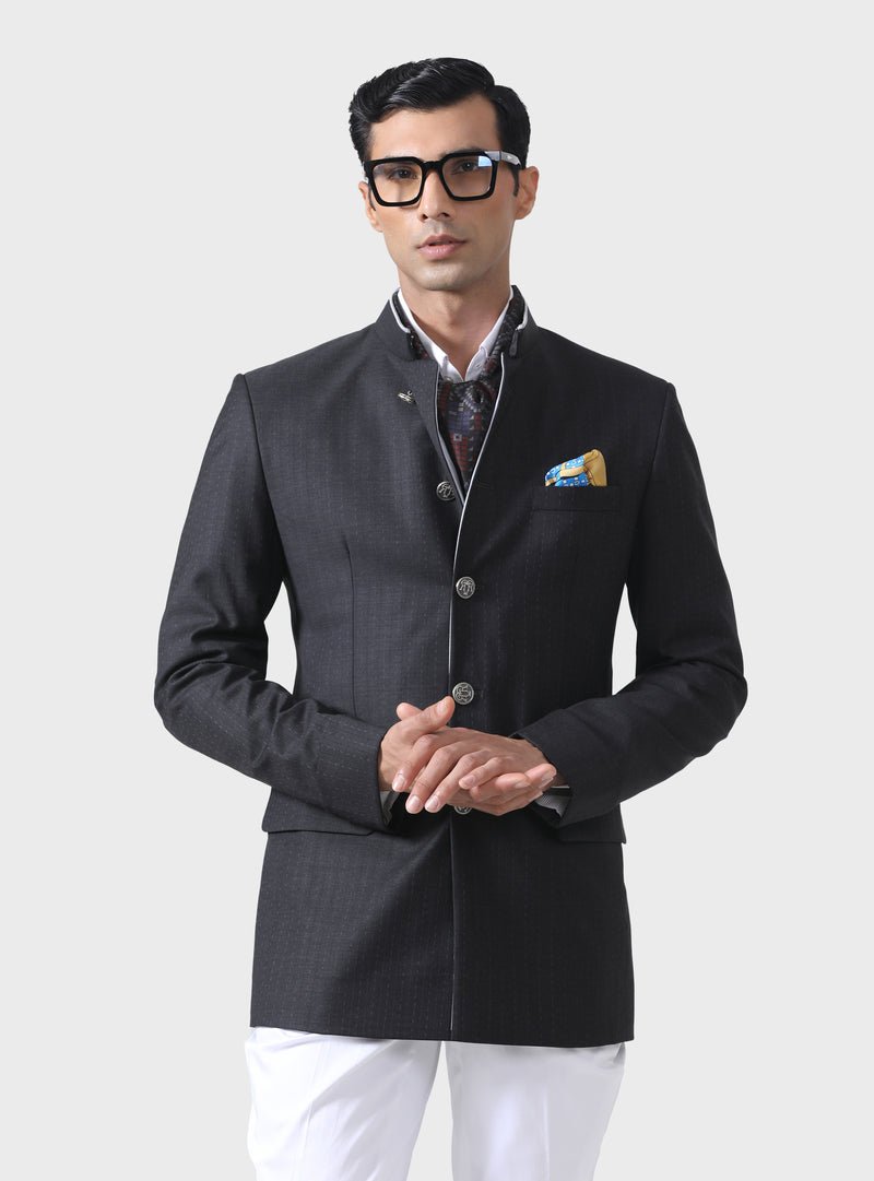 OPULENT NOIR THE BESPOKE BANDHGALA