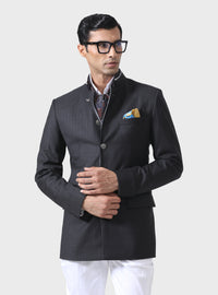 OPULENT NOIR THE BESPOKE BANDHGALA