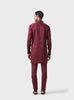 ELITE BESPOKE COMFORT MARRON COTTON PATHANI SUIT WITH SHALWAR