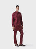 ELITE BESPOKE COMFORT MARRON COTTON PATHANI SUIT WITH SHALWAR