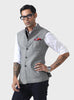 REFINED CHARM THE THREE-PATCH POCKET WOOL WAISTCOAT