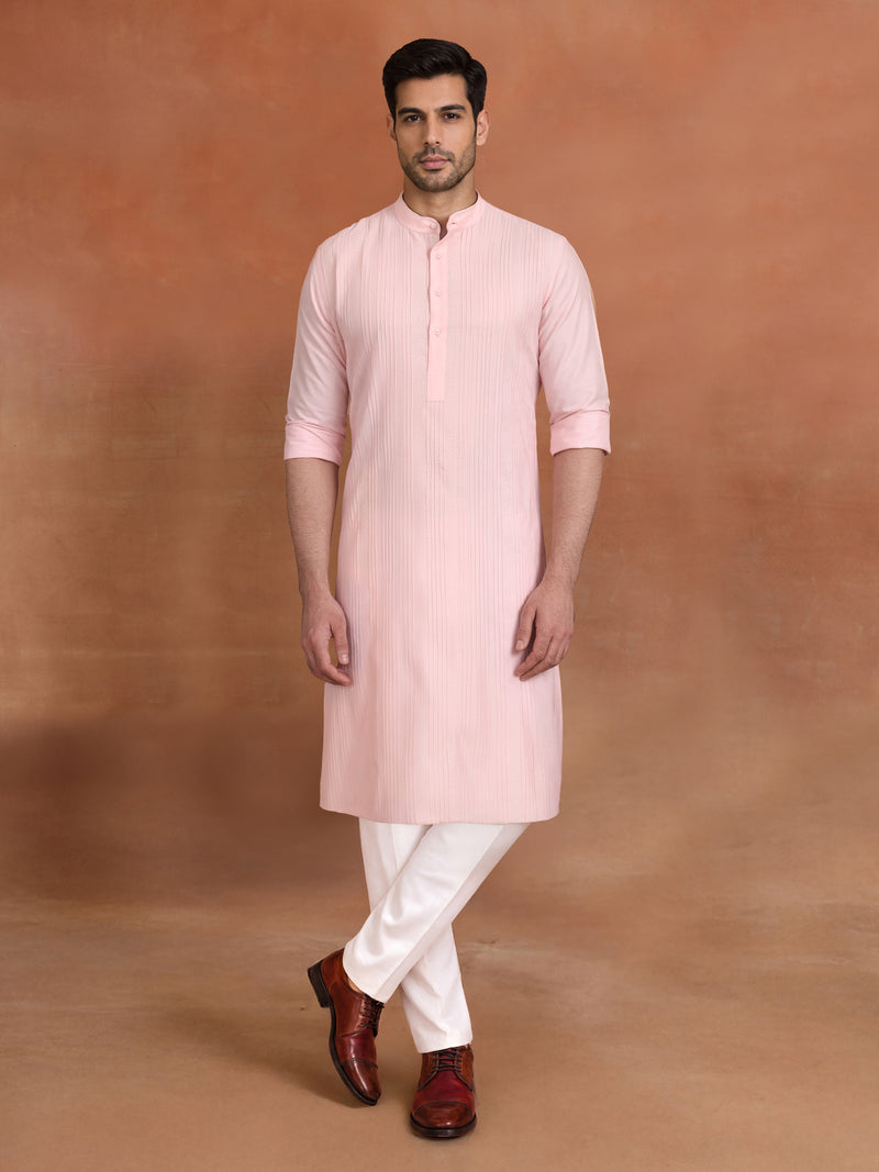 PEACH WHISPER KURTA