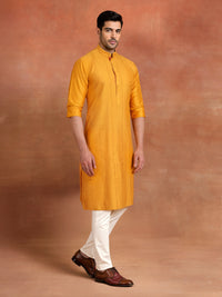 MARIGOLD PINTUCK SILK KURTA