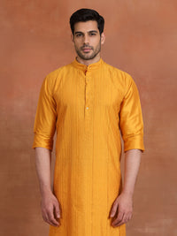 MARIGOLD PINTUCK SILK KURTA