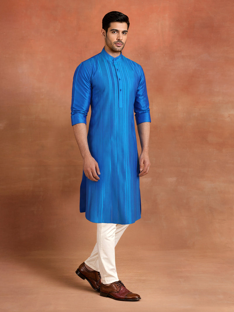 AZURE SILK WAISTCOAT