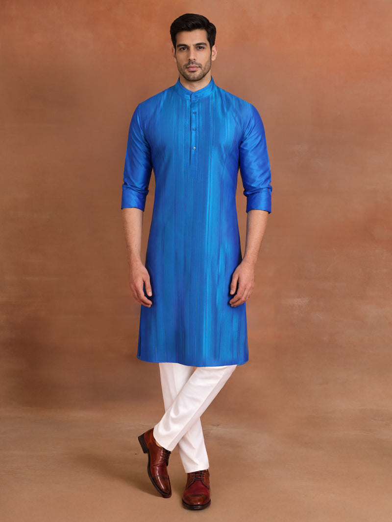 AZURE SILK WAISTCOAT