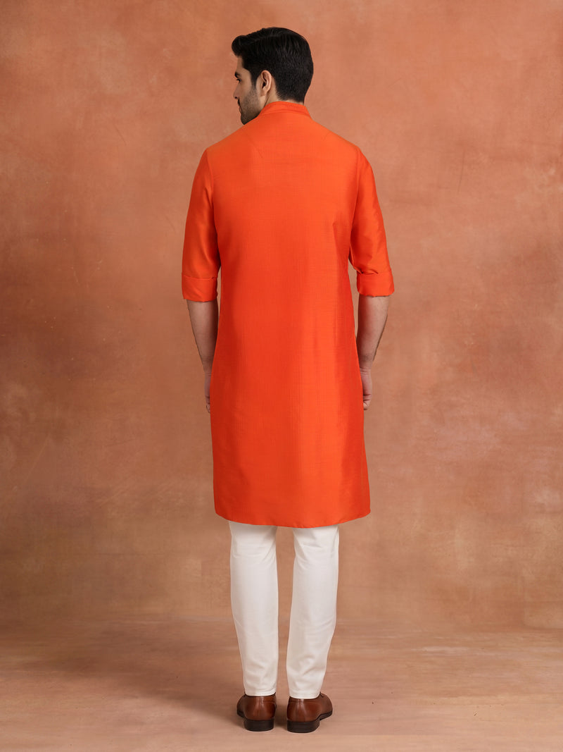 SAFFRON PINTUCK SILK WAISTCOAT