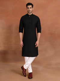 MIDNIGHT STITCH SILK KURTA