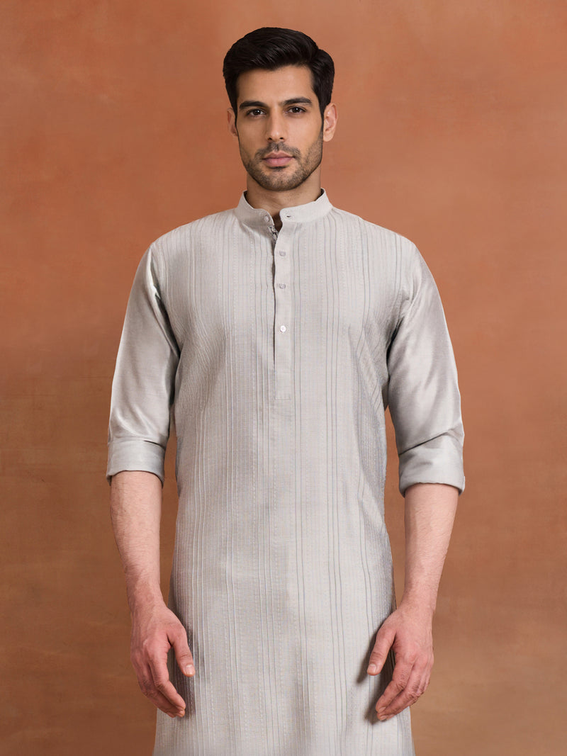 ASH GREY SIGNATURE KURTA