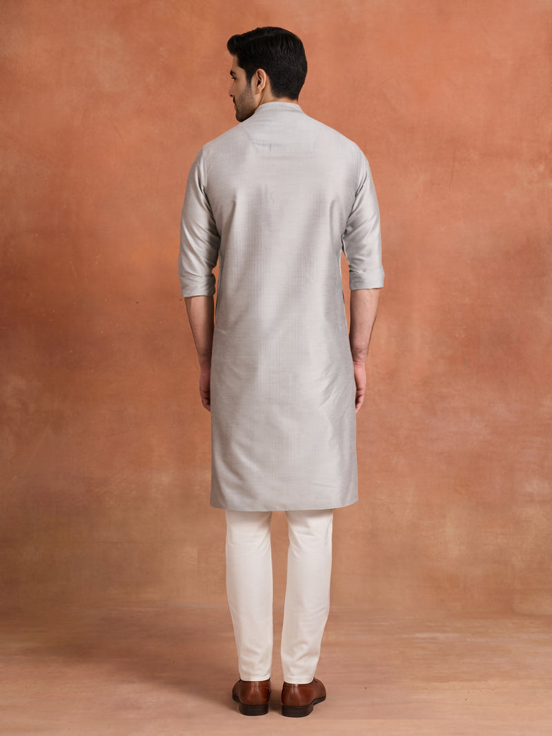 ASH GREY SIGNATURE KURTA