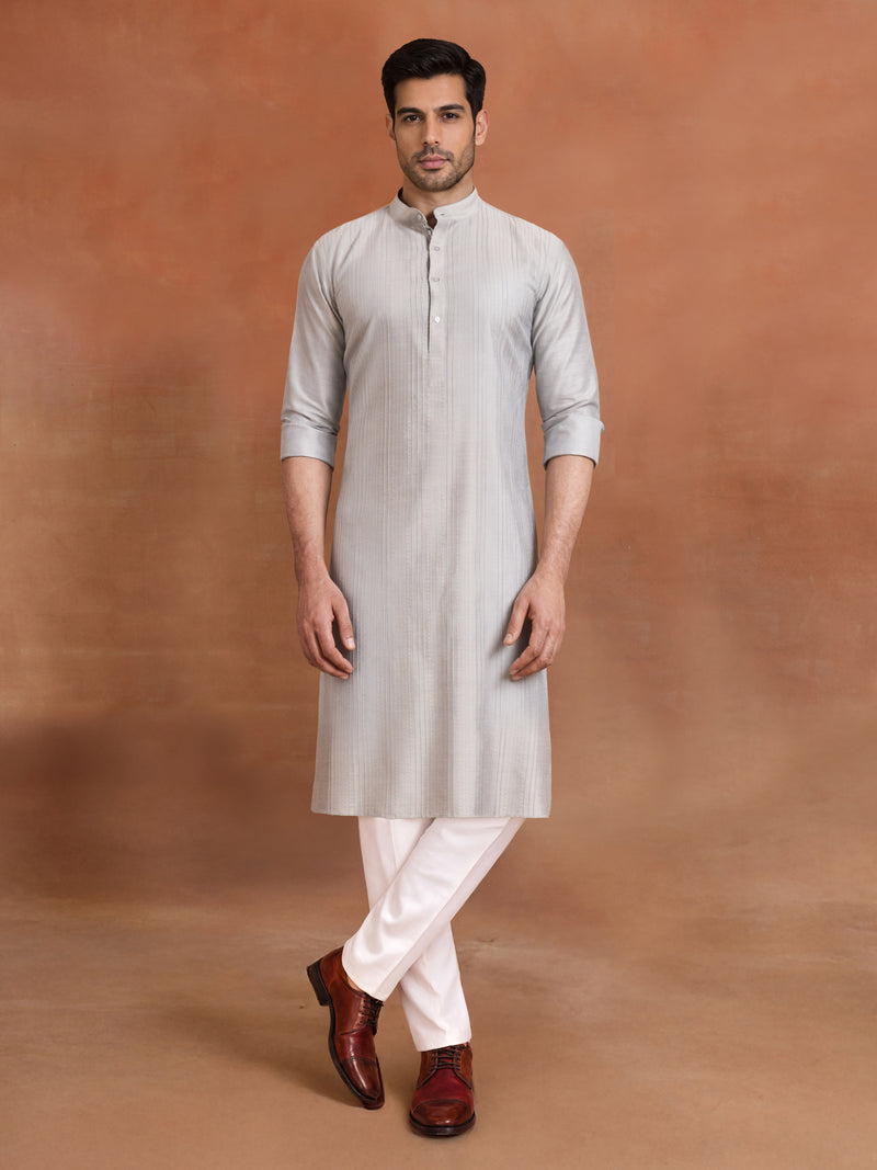 ASH GREY SIGNATURE KURTA
