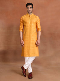 SUNBURST YELLOW EMBROIDERED KURTA