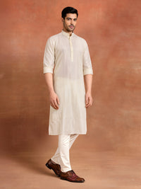 CRÈME SILK PINTUCK KURTA