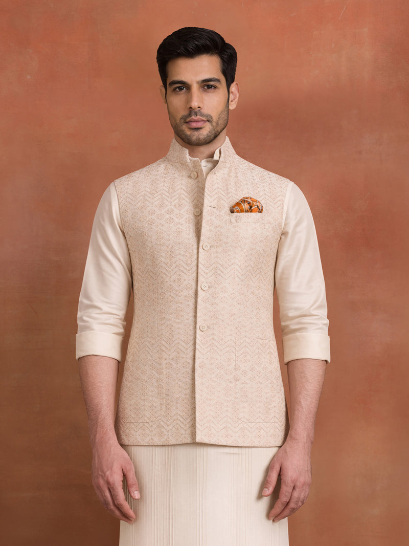 SANDSTONE STITCH WAISTCOAT