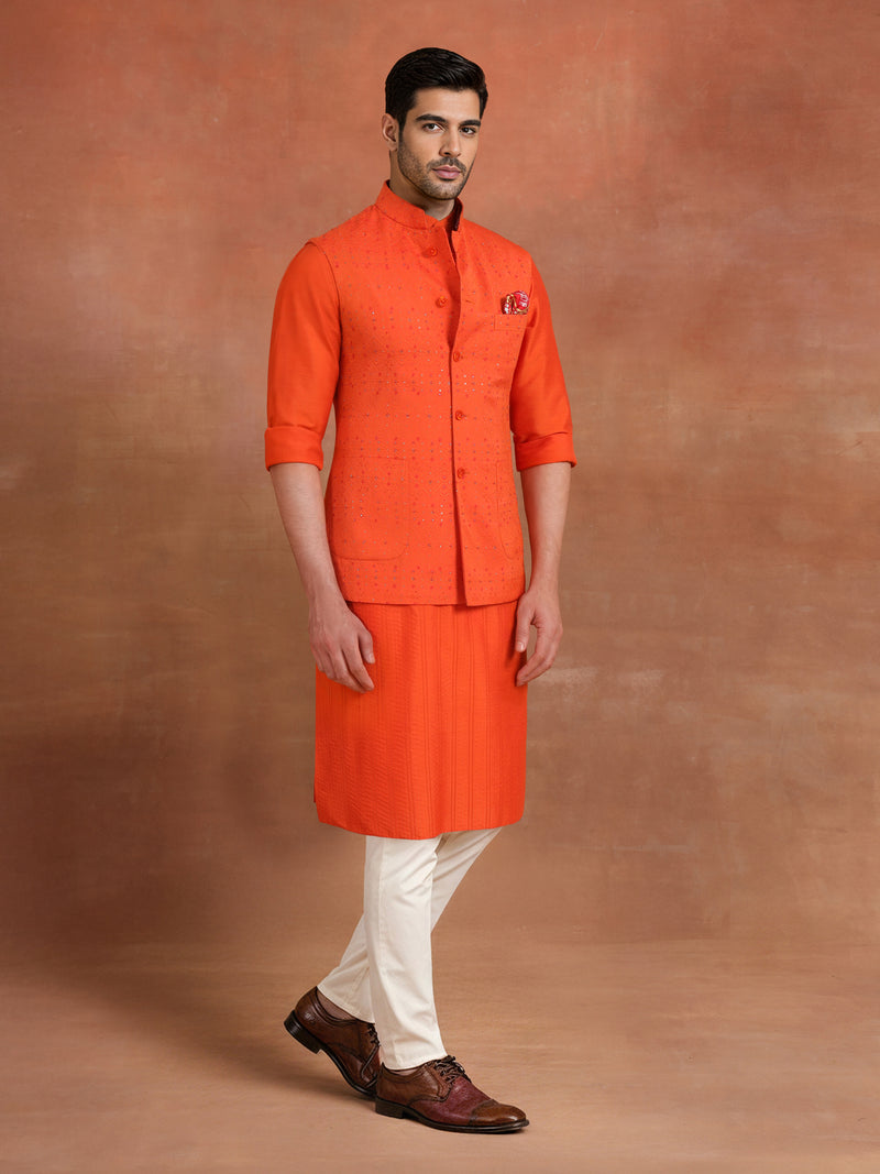 SAFFRON SILK WAISTCOAT