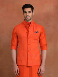 SAFFRON SILK WAISTCOAT