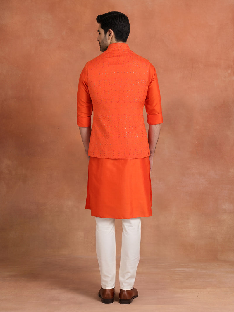 SAFFRON SILK WAISTCOAT