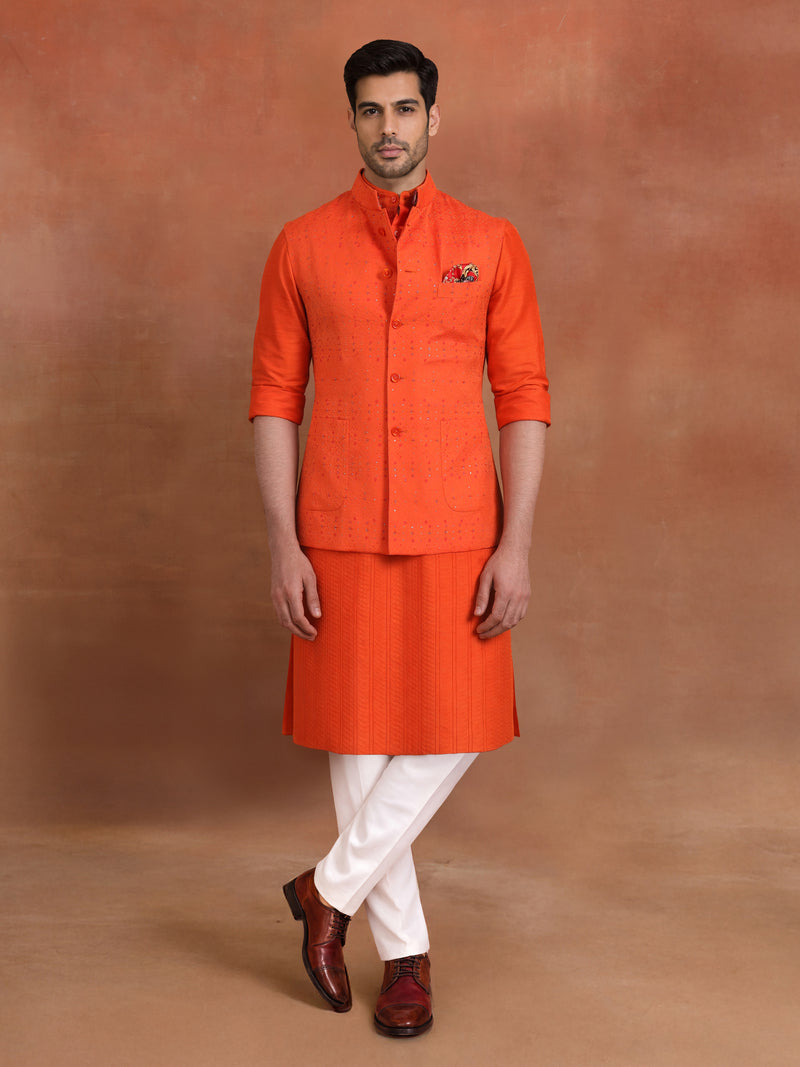 SAFFRON SILK WAISTCOAT