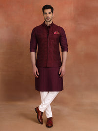 MERLOT EMBROIDERED WAISTCOAT
