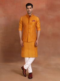 AMBER TEXTURED SILK WAISTCOAT