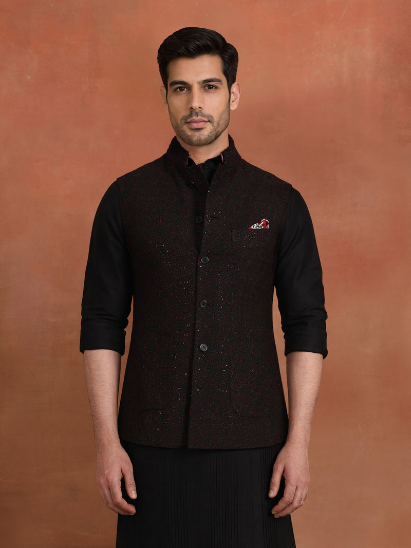 MIDNIGHT SILK WAISTCOAT