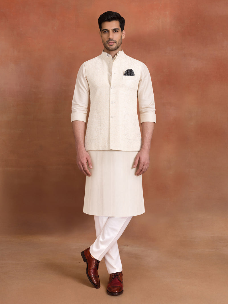 CRÈME LINEAGE WAISTCOAT